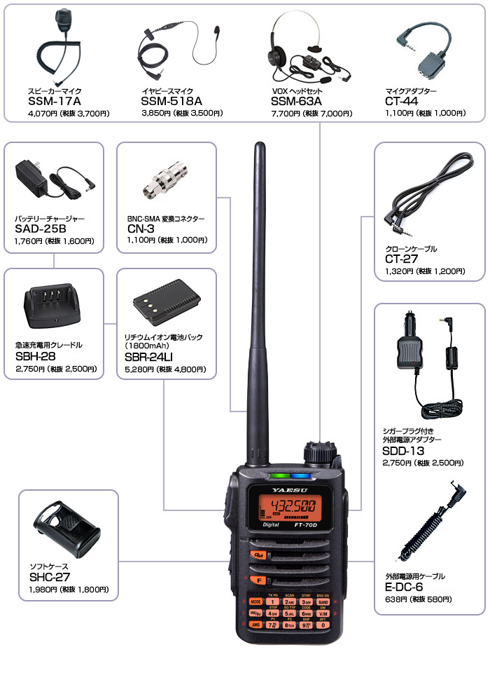 商品情報 - FT-70D／八重洲無線株式会社